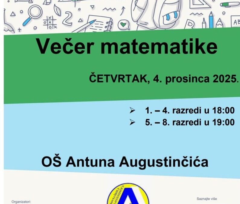 Večer matematike u OŠ Antuna Augustinčića